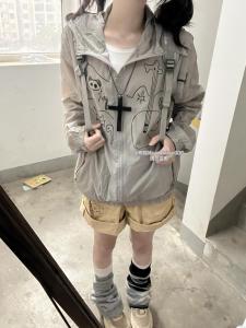 New Version Rocking Panda Original Long Sleeve Loose Breathable Sunshade Hooded Womens Fashionable Sun Protection Jacket