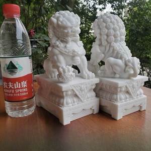 Miniature Stone Lions Desktop Decorations Home Use Door Guard Front Porch Carved Stone Sculptures Mini Courtyard New Chinese Style