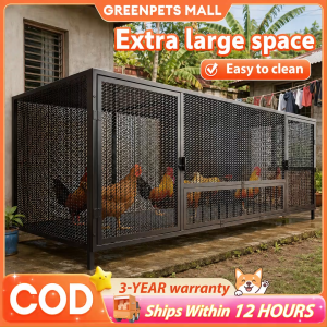 Greenpets Modular Chicken Cage Chain Link Industrial Grade Galvanized Steel Frame 48 Inch by 24 Inch Poultry Easy to Clean Kulungan ng Manok