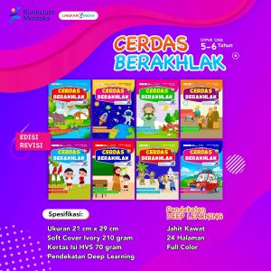 Buku Cerdas Berakhlak Kurikulum Merdeka Usia 4-5 Tahun / 5-6 Tahun (Paket isi 8 Buku) - Lingkar Media
