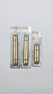 VESSEL Set 2 Pcs Mata Bor Obeng Angin Ph No.1 x 65mm Double End Gold Color Bit Magnetic No.GM141065