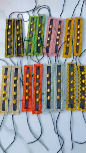 Gelang Kaki Klintingan Sepasang/ 2 pcs Gongseng Binggel Jaranan Kuda Kepang Motif Payet Karet Sepasang