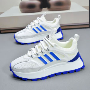 Sporty Mens Shoes High Density Mesh Breathable Low Top Dad Shoes Korean Style round Toe Rubber Outsole Spring Summer New Arrival