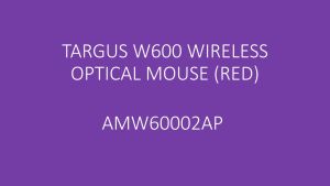 Targus W600 Wireless Optical Mouse (Red) - AMW60002AP