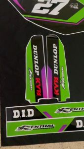 Decal KLX Gordon stiker striping motor body gordon MOTIF GRAPIK OFFROAD HIJAU HITAM D-A5-095 A5-151 A5-177