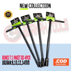 ORI PATEN TEKIRO PAKET 4 PCS : KUNCI SOK T 8  10  12  14 TEKIRO ORIGINAL