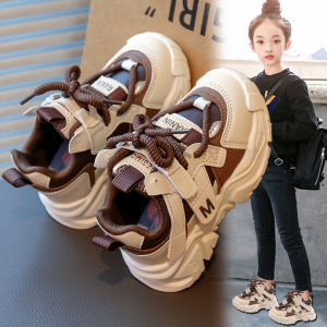 Childrens Sports Shoes Breathable Mesh Soft Bottom Dad Shoes Casual Style Girls Shoes Anti-Slip Wear-Resistant Rubber Sole