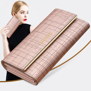 BANYANU Business Women Genuine Leather Long Wallet Anti RFID Phone Clutch Bag for Women Travel Birthday Gifts