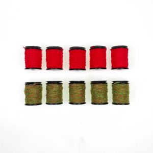 Bimoo 1/2Spools Buggy Nymph Yarn Fly Tying Material For Mayfly Caddisfly Stonefly Wet Nymph Streamers Body Trout Fishing Lures
