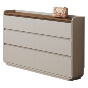 YANGYING | Ultra Thin 6-Drawer Solid Wood Storage Cabinet 25cm