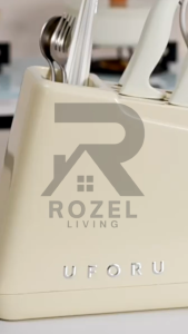 ROZEL Tempat Penyimpanan Pisau Dapur Karakter Lucu / Tempat Peralatan Makan Pisau Ada Tirisan Air Estetik Lucu Kualitas Tinggi / Rak Pisau Sendok Garpu Sumpit