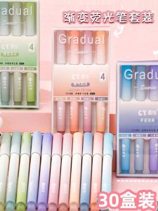 Graduated Fluorescent Pen Practical Stationery Gift for Primary And Middle School Students Creative Reward Prize in Gift Box