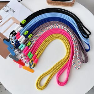 โดพามีนสายคาดที่คล้องอเนกประสงค์สำหรับโทรศัพท์มือถือสายห้อยยาวหลากสีพวงกุญแจปรับได้สายแลนยาร์ด