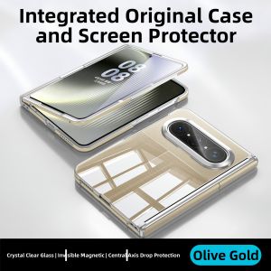 HANNUO | Magnetic Anti-drop Aluminum Silicate Glass Case Cover for Huawei PuraXMax Flip