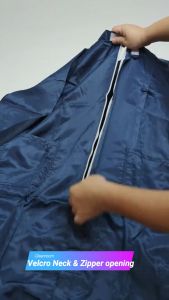 Clean Room ESD Smock For Electronics Pharma Food Manufacturing Industrial Dark Blue