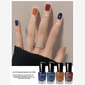 No-VOC Fast-Drying Long-Lasting Nail Polish Set of 4 Peelable Maternity Friendly Fall Winter Suitable for Any Skin Type
