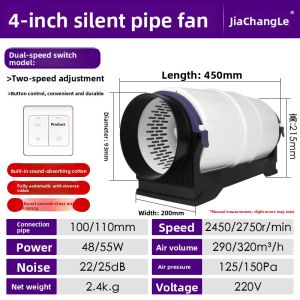 「China Plug」JIACHANGLE | Ultra Quiet Powerful Exhaust Fan for Home and Commercial Use
