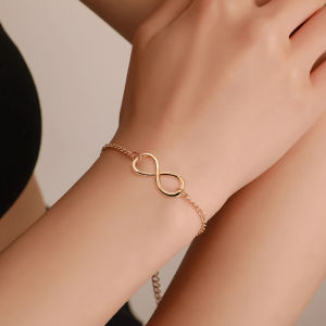 Corinna Bingo Retro 8 Word Buckle Alloy Bracelet