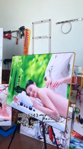 Tranh spa trị liệu tranh spa mát xa tranh spa cổ vai gáy Tranh Spa dưỡng sinh xoa bóp thư giãn tráng gương treo tường SPQC143