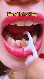 Chỉ Nha Khoa Chính Hãng (Hộp 50 Cây) Tăm Nha Khoa tiện Lợi An Toàn Loại Bỏ Mảng Bám Thức Ăn Bám Sâu Trong Kẽ Răng
