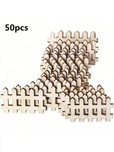 25/50 Chiếc Hàng Rào Gỗ Mini Trang Trí Vườn Dự Án Khắc Gỗ Chưa Hoàn Thiện Đồ Thủ Công Tự Làm Để Trang Trí Nhà Gỗ Kỹ Thuật & Mô Hình