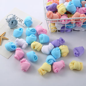 Childrens Ultra-Thin White Crystal Candy-Colored Socks for Summer Boys Girls Students Short Stockings Polyester Fiber