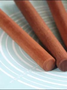 🎁 LAHOME Ebony Wood Rolling Pin Round Head Non-stick Powder Wooden Dough Roller Pin Baking Tools (Straight Style)