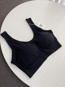 Seamless Fixed Cup Bra Vest Style Large Size Modal Underwear for Plump Women Comfortable Band Wide Strap Bralette 2188