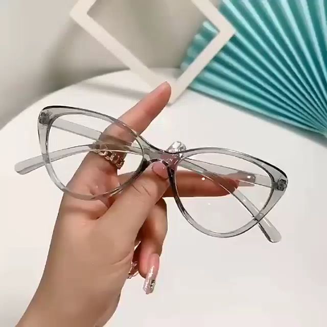 Kacamata Anti Radiasi Cat Eye Eyeglasses Korea Wanita Pria Bahan