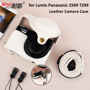 for Panasonic Lumix DC-ZS99 DC TZ99 Camera Case Retro Bag Leather Protective Cover Battery Opening Bottom Pouch Shoulder strap