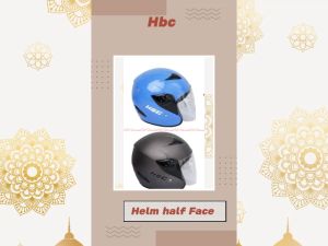 Hbc Helm Half Face X80 Brown Helem Motor Warna Biru Hitam Pelindung Kepala Nyaman Saat Digunakan Abc SNI