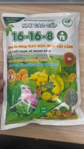 Phân NPK 16 16 8 + TE Hạt 3 Màu Cao Cấp Chuyên Rau Màu Hoa Cây Cảnh Cây Ăn Trái ( Gói 1Kg)