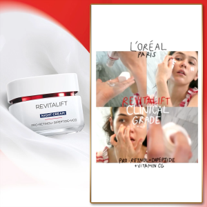 ลอรีอัล ปารีส L’Oréal Paris Revitalift Clinical Grade Advanced Anti-Wrinkle Firming Night Cream 50ml ไนท์ครีม