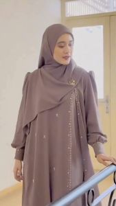 Larose Dress Ceruty Apk Payet Gamis Wanita Terbaru 2024 Viral Dress Kondangan Wanita Elegan Mewah