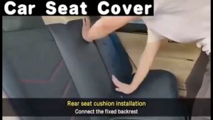 Toyota car specific for Vios Wigo Hilux Corolla Raize Rush Camry Yaris Innova Rav4 etc. Leather+Ice Silk Car Seat Cover Full Surrounding Design Toyota Interior Automotive Decoration Products (5-seater Luxury Seat Cover)