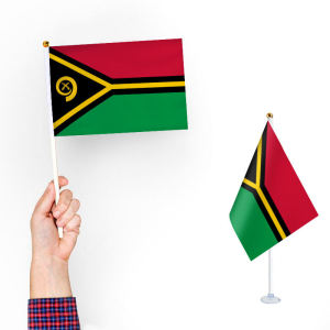Vanuatu Hand Signal Flag Small Flag Cheer Flag Sports Games Cheer Flag Flags of All Countries in the World