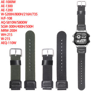 สายหนังไนล่อนขนาด 18 มม. สำหรับ Casio AE1200, AE1000, PRG-270, MRW-200H, AEQ-110W, AQ-S810 อุปกรณ์เสริมสำหรับสายรัดผู้ชาย