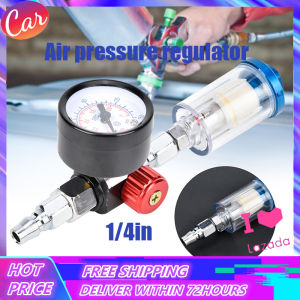 【New Arrivals】G1/4 Air Pressure Regulator Gauge Aluminium Alloy Adjustable Spray G-un Air Tool Spray Paint Tool Accessory
