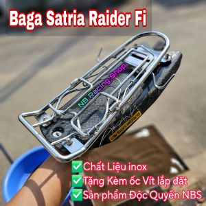 Baga Inox Satria Raider FI - Tặng Kèm Ốc Vít Lắp Đặt - Hàng Độc Quyền NB Racing Shop