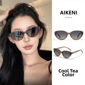AIKENI | Retro Cat Eye Sunglasses For Women Ultraviolet Protection Face Slimming