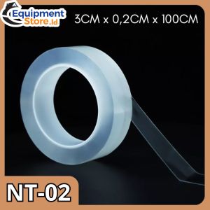 DOUBLE TAPE NANO DOBELTIP SOLATIP ISOLASI LAKBAN BENING PEREKAT KUAT
