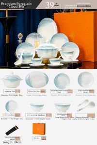 JINGDITAOCI | New High-End Elegant Ceramic Tableware Set