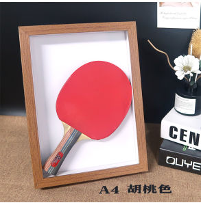 Modern Simple Style Ping Pong Paddle Frame Display Box Storage Case Hollow out Signature Dustproof Tabletop Ornamentation