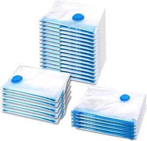 5 Pack Vacuum Storage Bags Space Saver Bags Compression for Comforters and Blankets Sealer Clothes Travel Packing Organizer