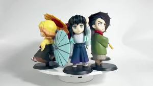 Bandai | Demon Slayer I LOVE RAINNY DAY Serie Cute Tanjiro Kamado/Nezuko Kamado/Zenitsu Agatsuma Figures Blind Box Doll Action Model Toys