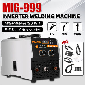 MIG-999 Mesin Welding MIG Full Set Gasless MIG/MMA/TIG 3 in1 Inverter Portable Welding Machine Mini
