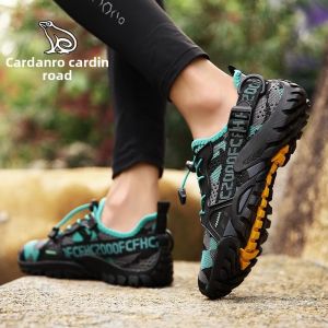 Cardanro Mens Sandals Breathable Quick-Dry Outdoor Fishing River Trekking Shoes Summer Casual Flat Rubber Sole Sandals
