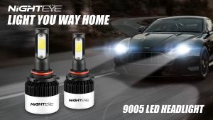 NIGHTEYE S2 2Pcs 72W 9000LM H4 9003 HB2 H11 9005 HB3 9006 HB4 Hi/Low Beam Led Lamp 6500K White Light Headlight Bulb