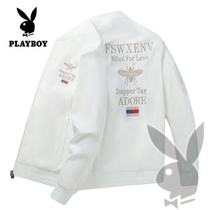 PLAYBOY 2022 New Style Autumn Bomber Jackets Little Bee Pattern Embroidery Trendy Lightweight Jacket M-5XL