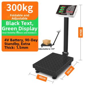 Stainless Steel Electronic Kitchen Scale 100kg Platform Weighting Machine 150kg 300kg Food Measurement Tool for Cooking